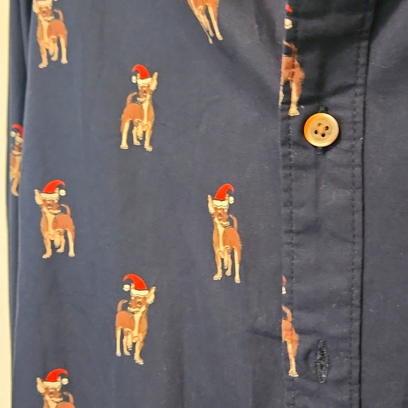 Mens medium denim & flower dress shirt - Picture 4 of 4